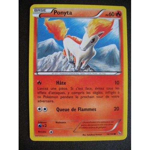 Carte Pokemon - Ponyta - 14/106 - Xy - Etincelles - 2014 - Sc2