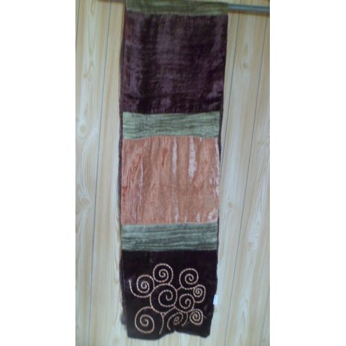 Echarpe Velours Marron. Viscose . 24 Cmx 1,60 M.