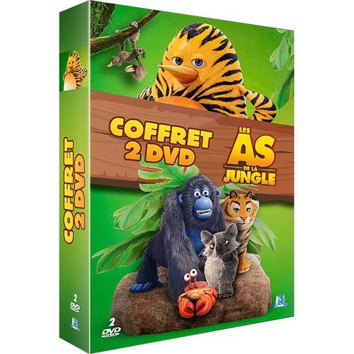 Coffret Les Enfants Aiments Les Animaux : Les As De La Jungle + Les As De La Jungle - Le Film - Pack
