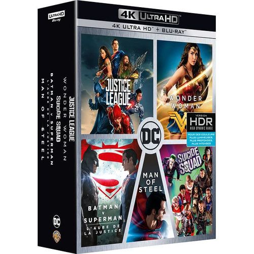 Dc Universe - L'intégrale Des 5 Films : Justice League + Wonder Woman + Suicide Squad + Batman V Superman : L'aube De La Justice + Man Of Steel - 4k Ultra Hd + Blu-Ray