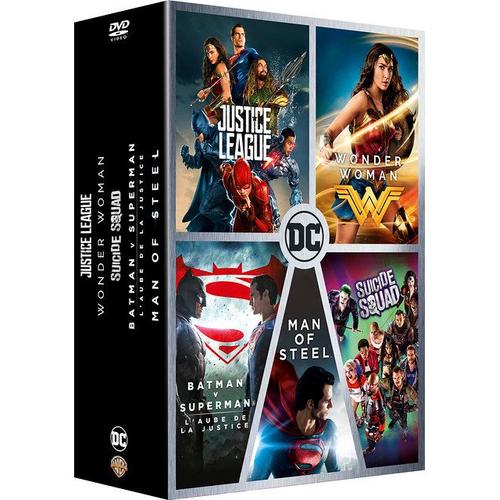 Dc Universe - L'intégrale Des 5 Films : Justice League + Wonder Woman + Suicide Squad + Batman V Superman : L'aube De La Justice + Man Of Steel - Pack