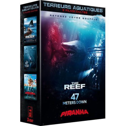 Coffret Requins Terreur Aquatique : The Reef + 47 Meters Down + Piranha 3d - Pack