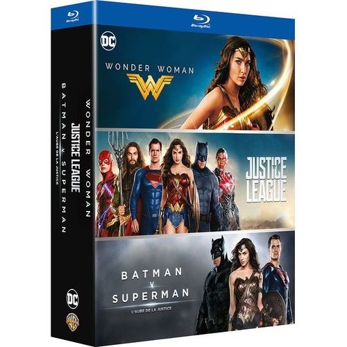 Dc Universe - Coffret 3 Films : Justice League + Wonder Woman + Batman V Superman : L'aube De La Justice - Pack - Blu-Ray