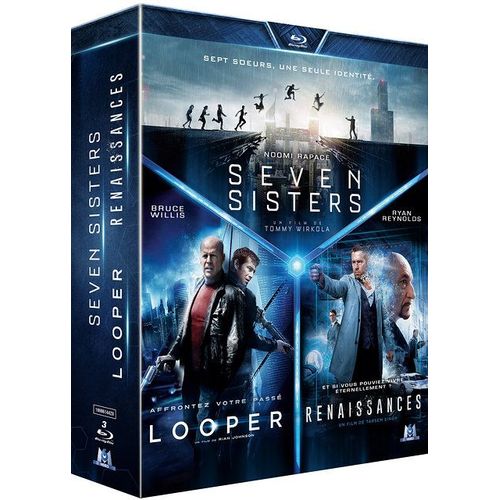 Coffret Science Fiction : Seven Sisters + Looper + Renaissances - Pack - Blu-Ray