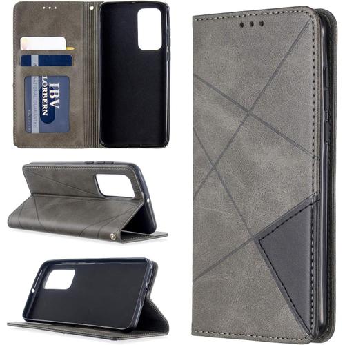 Coque Pour Huawei P40 Housse,Coque Pour Huawei P40 5g Ana-N09 Ana-Nx9 Ana-N29 Ana-An00 Ana-Tn00 Étui À Rabat En Cuir Pu Case Gray