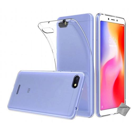 Housse Etui Coque Silicone Gel Fine Xiaomi Redmi 6a + Film Ecran Transparent Tpu