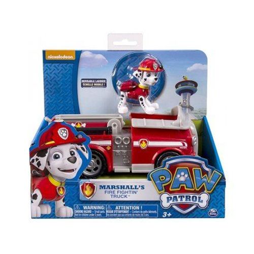 Pat Patrouille : Camion De Pompier Rouge Grand Echelle + Chien Marcus - Figurine Et Vehicule - Paw Patrol Re:339