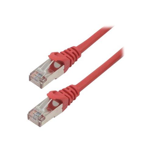 MCL Samar - Cordon de raccordement - RJ-45 (M) pour RJ-45 (M) - 2 m - SFTP - CAT 6a - sans halogène, moulé, sans crochet - rouge