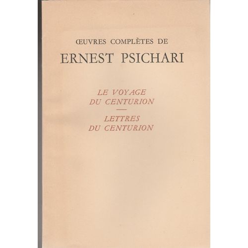 Le Voyage Du Centurion, Lettres Du Centurion
