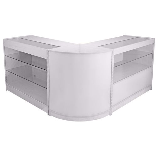Pack Pegasus, Lot De 3 Vitrines Comptoirs Blanc Brillant Pour Commerces Et Magasins