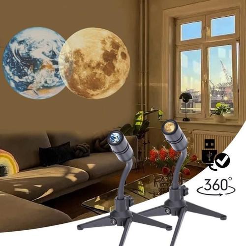 Fimilo - Projecteur Led Rotatif À 360 ° - Lune