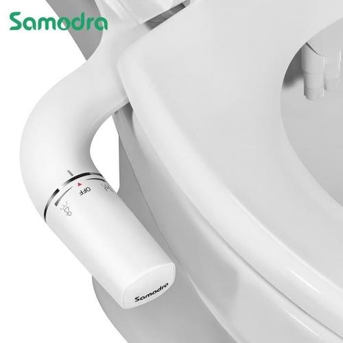 SAMODRA ? Bidet de Toilette Ultra-mince non Électrique, Double Buse, Pression d'Eau Réglable, Pulvérisat