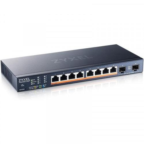 Zyxel XMG1915 Series XMG1915-10E - Commutateur - géré, cloud NebulaFLEX - L3 Lite - intelligent - 8 x 100/1000/2.5G + 2 x Gigabit SFP / 10 Gigabit SFP+ - de bureau