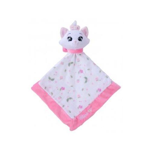 Chat Marie : Grand Doudou Plat Lange Blanc Et Rose 40 X 40 Cm - Les Aristochats - Peluche Disney Enfant Et Bebe - Naissance