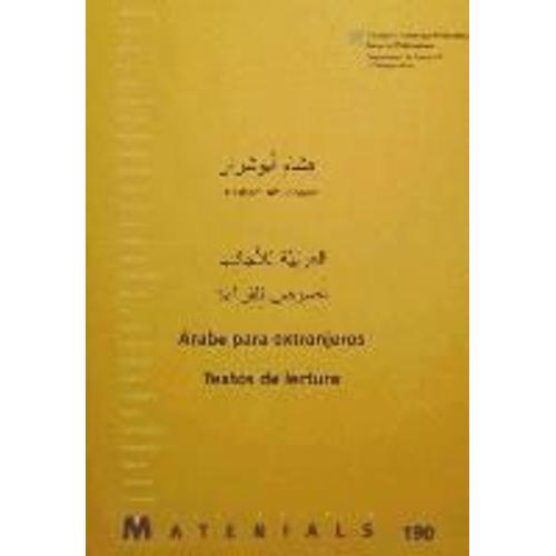 Abu-Sharar, H: Árabe Para Extranjeros : Textos De Lectura