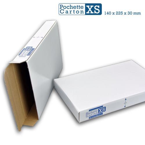 100 Boîtes - Pochette Carton Xs - Hauteur 3cm - Format 140x225 Mm
