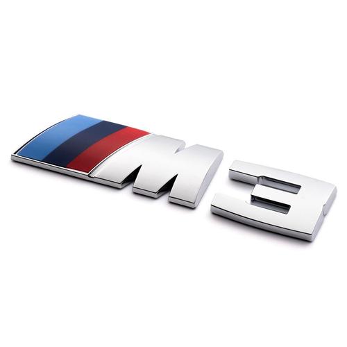Logo Emblem Pour BMW M Et MX Serie Side/Wing(M3 ARGENT)