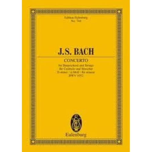 J.S Bach Concerto For Harpsichord And Strings D Minor/Bwv 1052