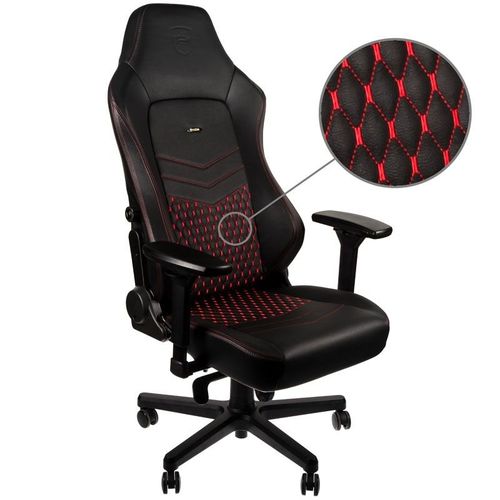 Siège Pc Gamer Noblechairs Hero - Noir/Rouge/Simili Cuir/4d