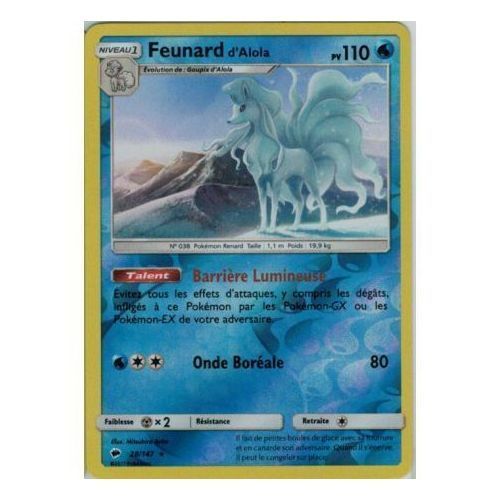 Carte Pokemon Française Reverse 28/ 147 Feunard Ombres Ardentes