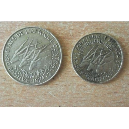 Lot De 5 Francs Et 25 Francs "Afrique Equatoriale Française" Ttb.