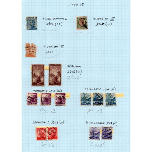 Timbres Italie De 1901 À 1947