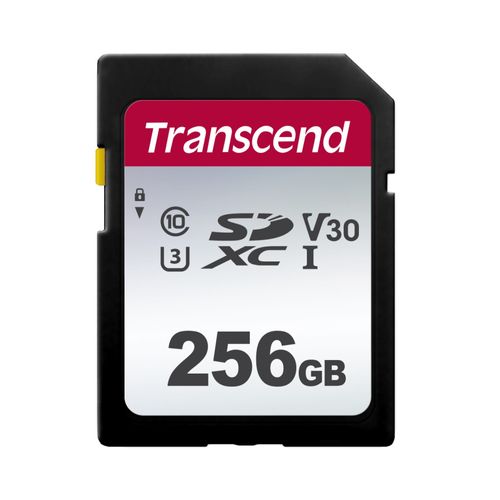 Transcend 300S - Carte mémoire flash - 256 Go - Video Class V30 / UHS-I U3 / Class10 - SDXC UHS-I