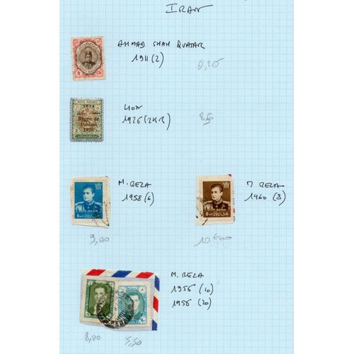 Timbres Iran De 1911 À 1960