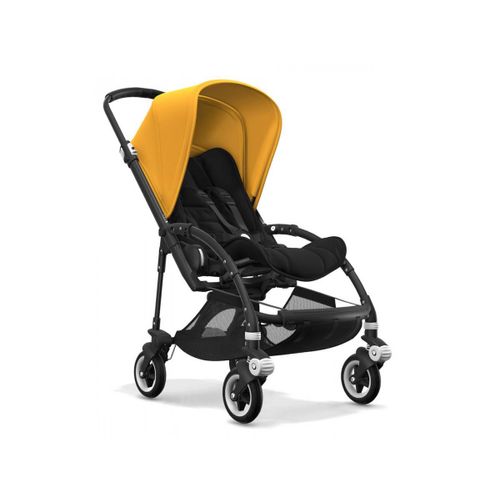 Nouvelle Poussette Bugaboo Bee 5 Avec Capote Jaune Solaire Chassis Noir