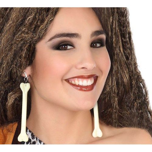 Boucles D?Oreille De Troglodyte Avec Des Os (Taille Unique Femme)