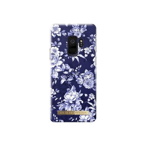 Ideal Of Sweden Fashion Case S/S18 - Coque De Protection Pour Téléphone Portable - Plastique - Fleur Bleu Marin - Pour Samsung Galaxy S9