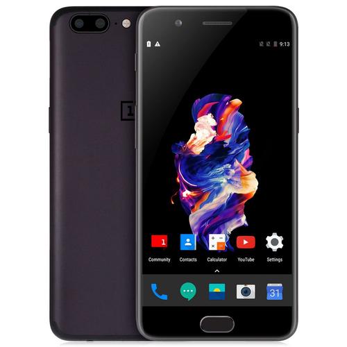 OnePlus 5 4G Smartphone 6GB RAM+64GB ROM 16.0MP+20.0MP Dual Caméras Arrières empreinte digitale 5.5 pouces Gris version chinoise