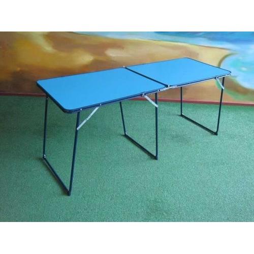 Grande Table Camping Double Pliant Bleu Repas Piquenique Plein Air D Appoint Structure Aluminium Plateau Bleu Roi Articulé Pieds Rabattable Gain Place Bricolage Buffet Travaux Jardin Pleinair Pratique