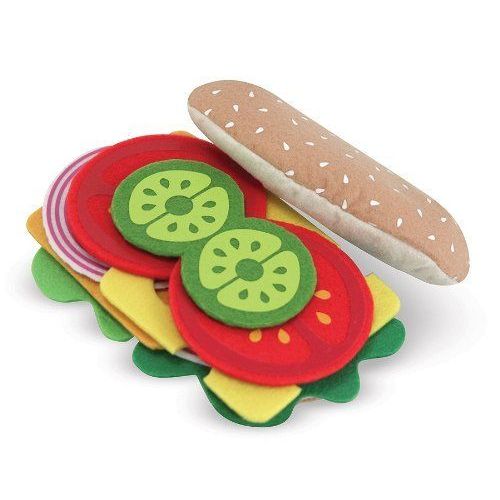 Felt Food Sandwich Set Melissa And Doug 33 Durable Pieces Role Play Pretend Toy