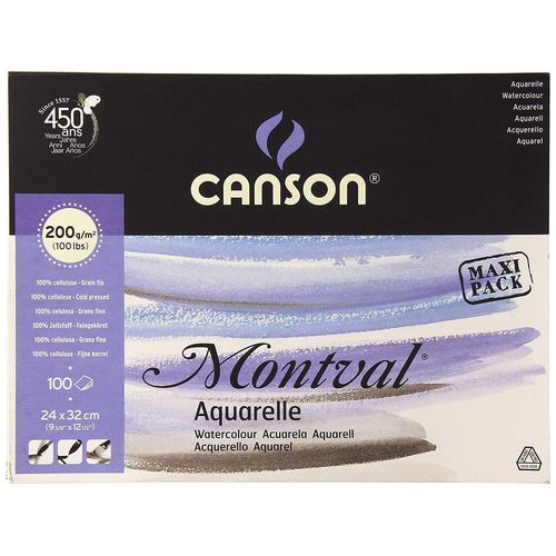 Canson Lot De 3 Blocs 100 Feuilles Papier Dessin "Montval" 240 X 320 Mm 200 G