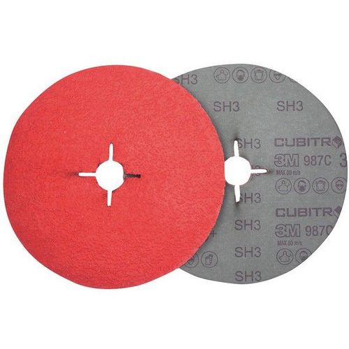 Meule en fibre Ø 115 mm Cubitron (TM) II 987, Grain : 36