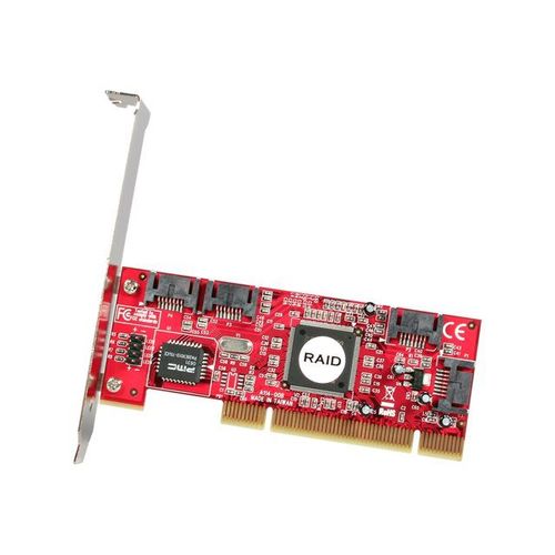 StarTech.com Carte adaptateur contrôleur 4 ports PCI SATA RAID - Contrôleur de stockage (RAID) - 4 Canal - SATA 1.5Gb/s - 150 Mo/s - RAID 0, 1, 10, JBOD, 0+1 - PCI-X - pour P/N: SATSASBAY3BK...
