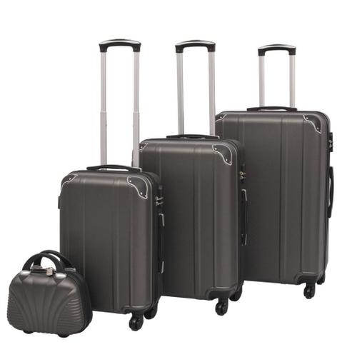 Ensemble De Valises À Roulettes Quatre Pièces Anthracite