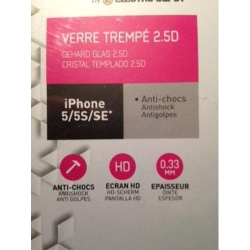 Verre Trempé 2,5d Iphone 5/5s/Se