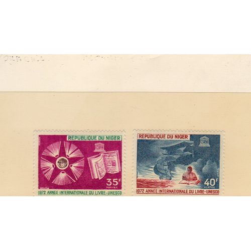 Timbres-Poste Du Niger (Année Internationale Du Livre  U.N.E.S.C.O.)