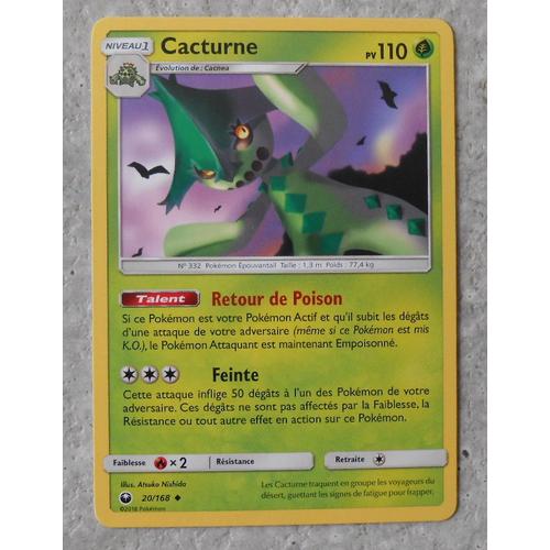 Carte Pokémon - Cacturne - 20/168 - Tempête Céleste