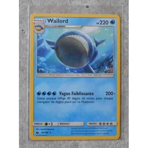 Carte Pokémon - Wailord - 40/168 - Tempête Céleste