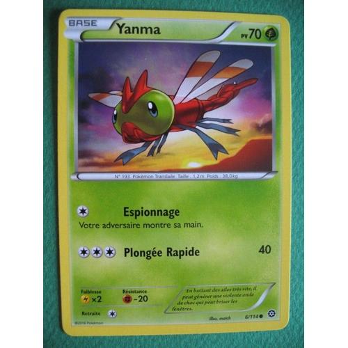 Carte Pokemon - Yanma - 6/114 - Xy - Offensive Vapeur - 2014 - Sc2