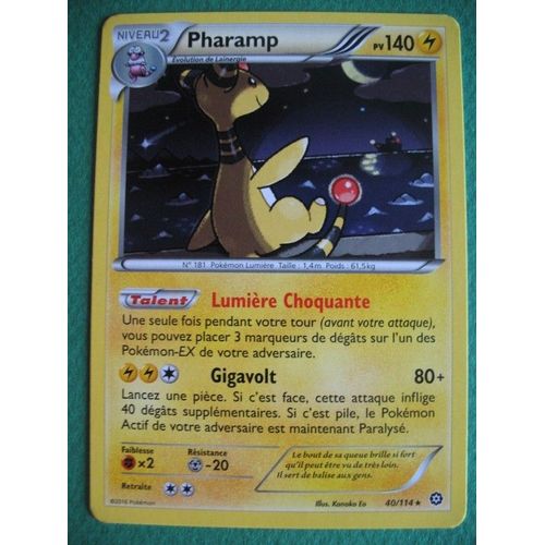 Carte Pokemon - Pharamp - 40/114 - Xy - Offensive Vapeur - 2016 - Sc2