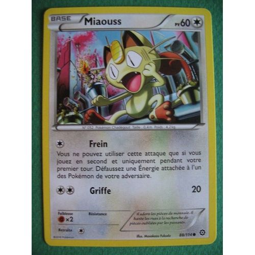 Carte Pokemon - Miaouss - 88/114 - Xy - Offensive Vapeur - 2016 - Sc2