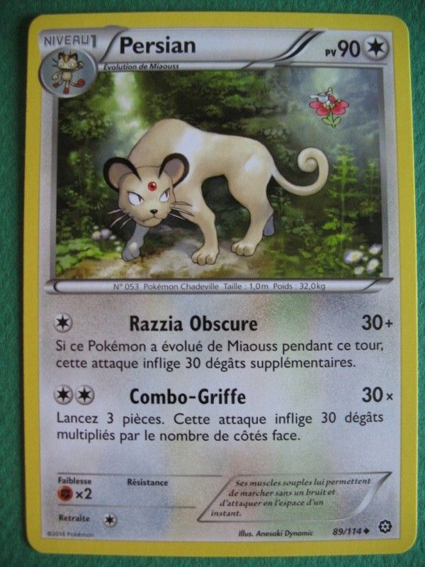 Carte Pokemon Persian 114 Xy Offensive Vapeur 16 Sc2 Rakuten