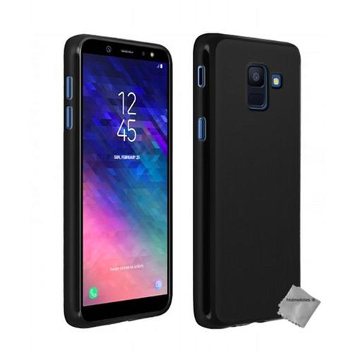 Housse Etui Coque Pochette Silicone Gel Fine Pour Samsung Galaxy J6 (2018) + Film Ecran - Noir