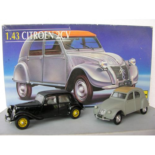Citroën 2cv + Traction Heller 1/43-Heller