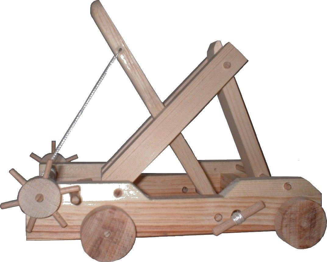 Catapulte médiévale en bois, produit fonctionnel