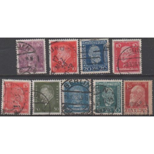 Allemagne Reich: Lot De 9 Timbres Représentant Des Célébrités.